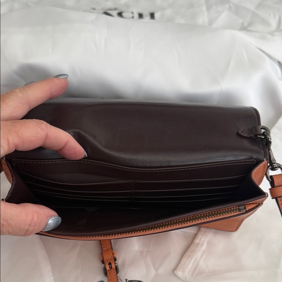 Coach Studded Orange Crossbody Bag - Picture 4 of 4